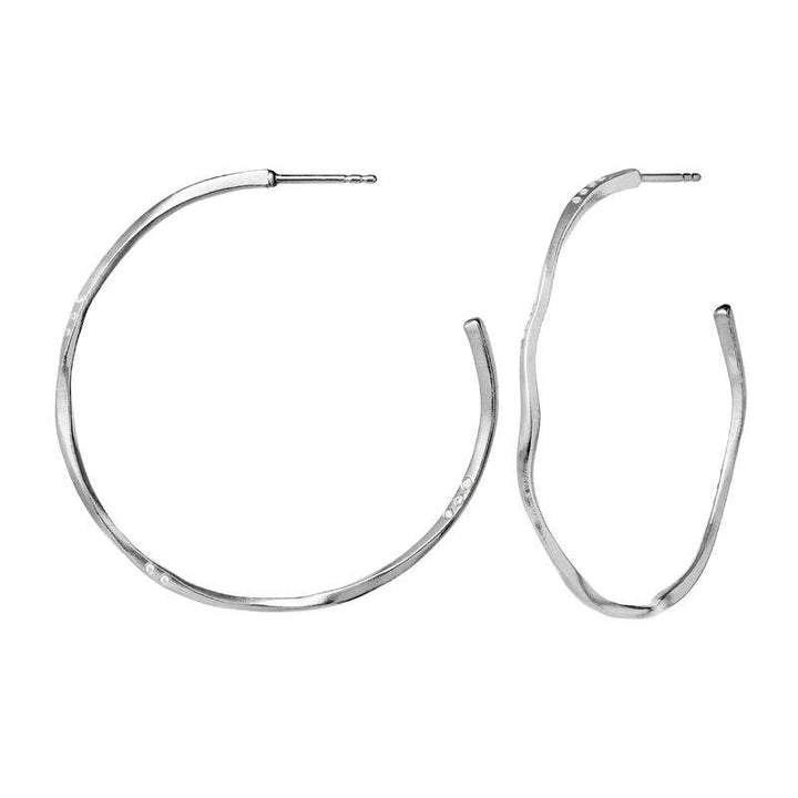 Maanesten Echo Grande Hoops 43mm i Sølv - 9863C – produktbillede 2