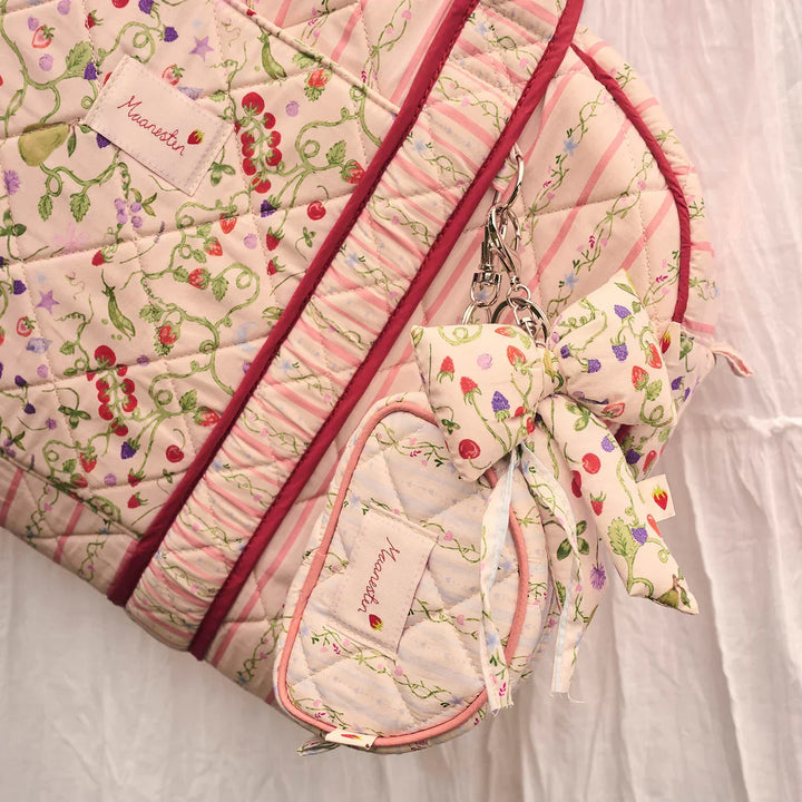 Maanesten Fabric Bow Nøglering – Garden Magic Ivory – produktbillede 2