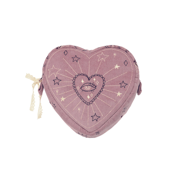Maanesten Heart Makeup Taske Magical Purple – 4097-Onezise