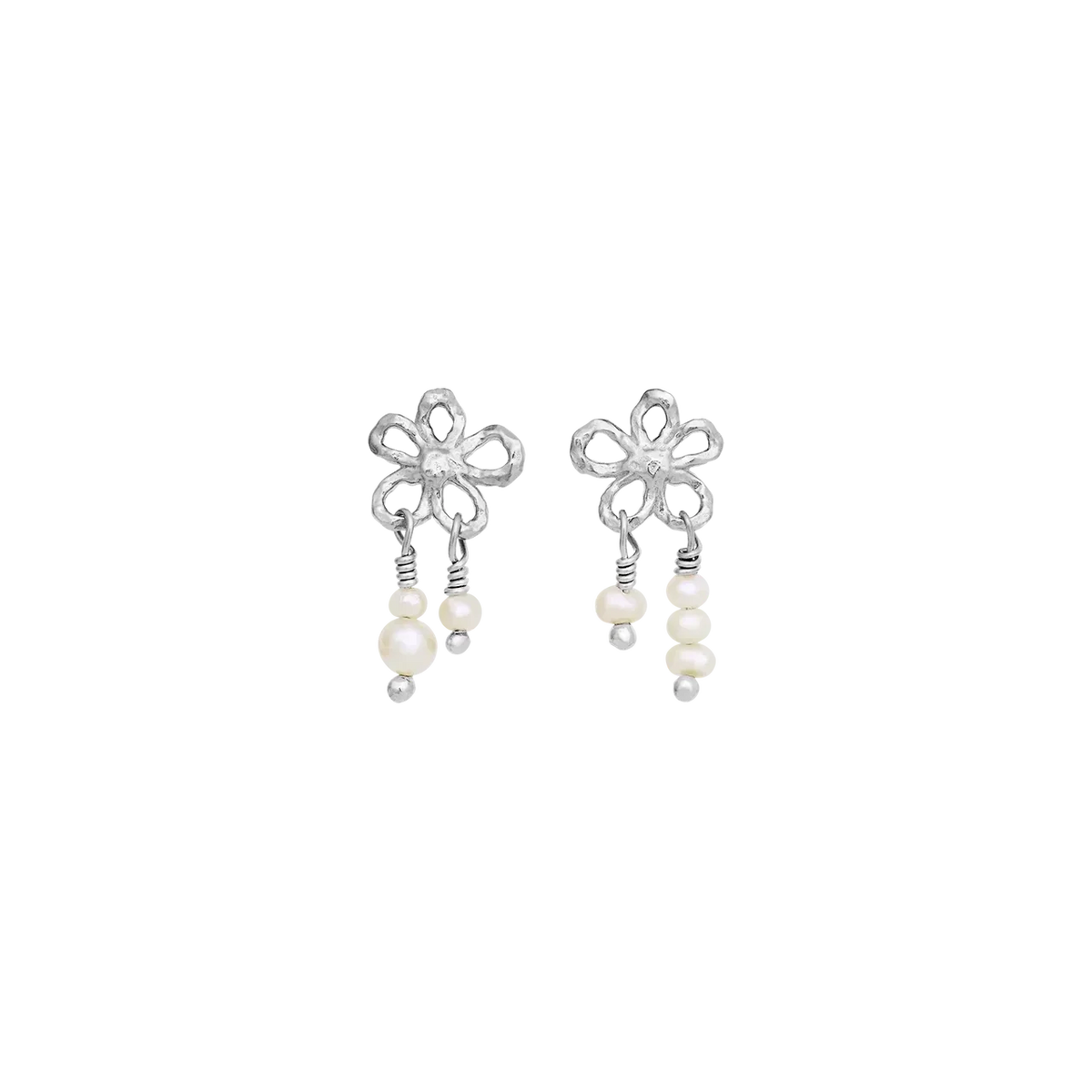 Maanesten Nicola Sølv Blomster Øreringe – 10106C