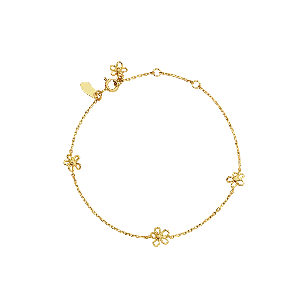 Maanesten Salwa Forgyldt Armbånd m. Blomster – 8699A