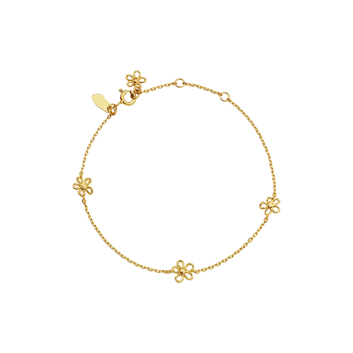 Maanesten Salwa Forgyldt Armbånd m. Blomster – 8699A
