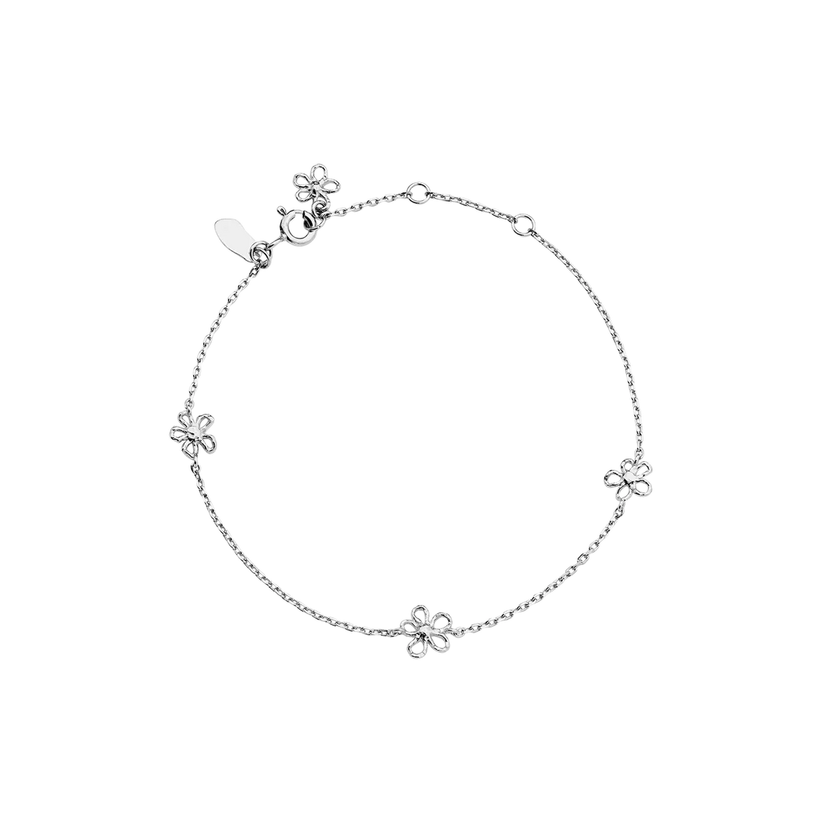 Maanesten Salwa Sølv Armbånd m. Blomster – 8699C