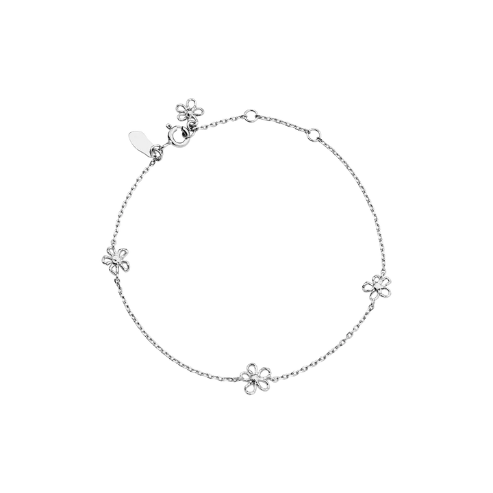 Maanesten Salwa Sølv Armbånd m. Blomster – 8699C