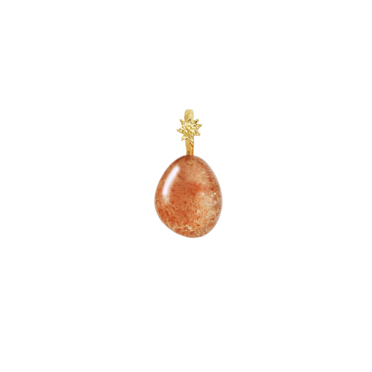 Maanesten Sunstone Fire Spirit Pendant Vedhæng- Forgyldt – 2829A