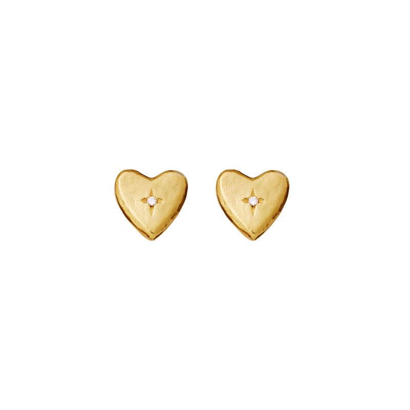 Maanesten Tutu Earrings - Forgyldte Hjerte Ørestikker – 9943A