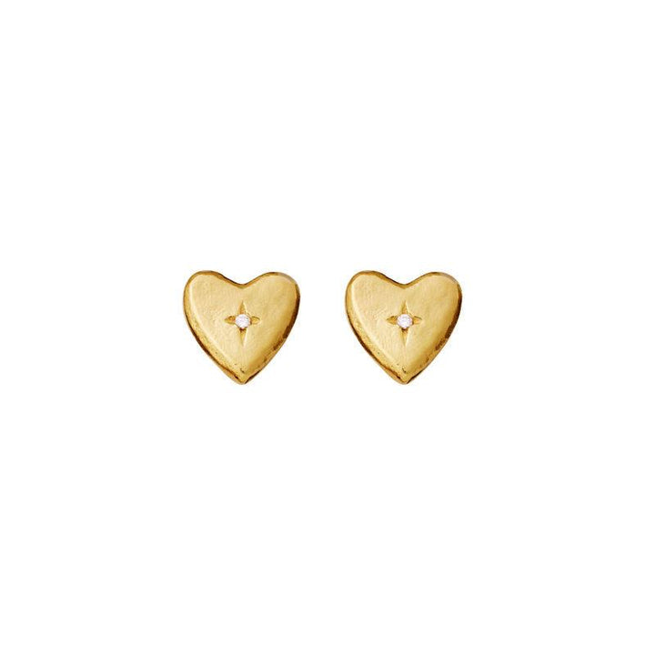 Maanesten Tutu Earrings - Forgyldte Hjerte Ørestikker – 9943A