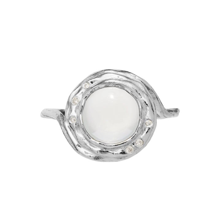 Maanesten Zahra Sølv Ring m. Månesten – produktbillede 2