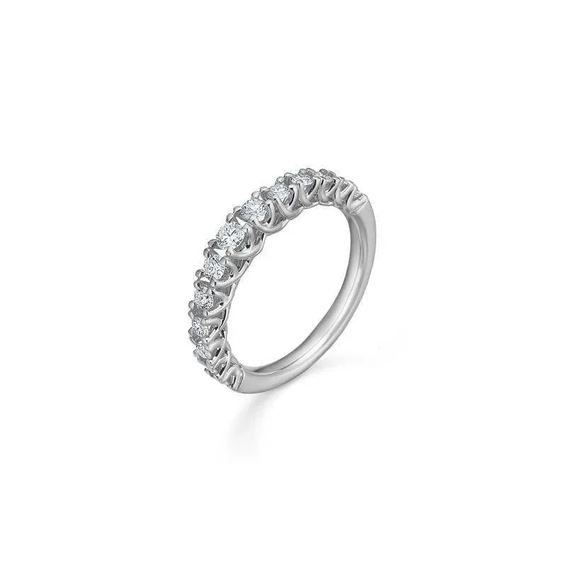 Forlovelsesring Crown Princess i 14 kt hvidguld med 0,50 ct brillanter