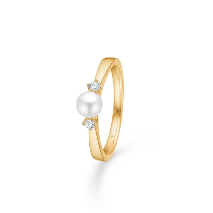 Mads Z 14kt Crown Trinity Pearl Ring 0.08ct W.Si – 1543708-001