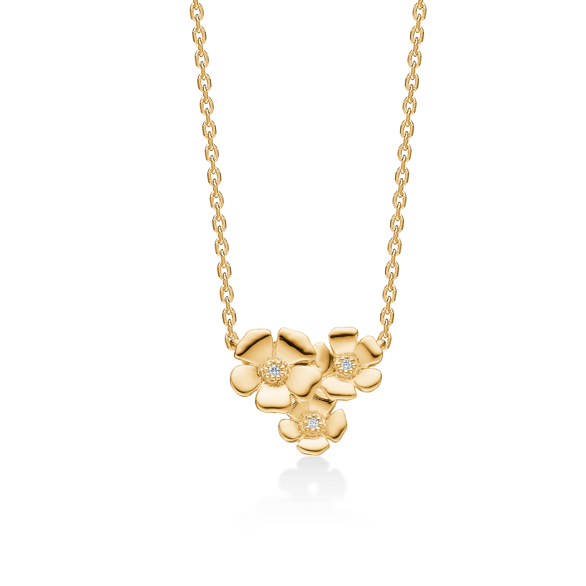 Mads Z 14kt Fleur Halskæde 0.011ct W.si – 1521108