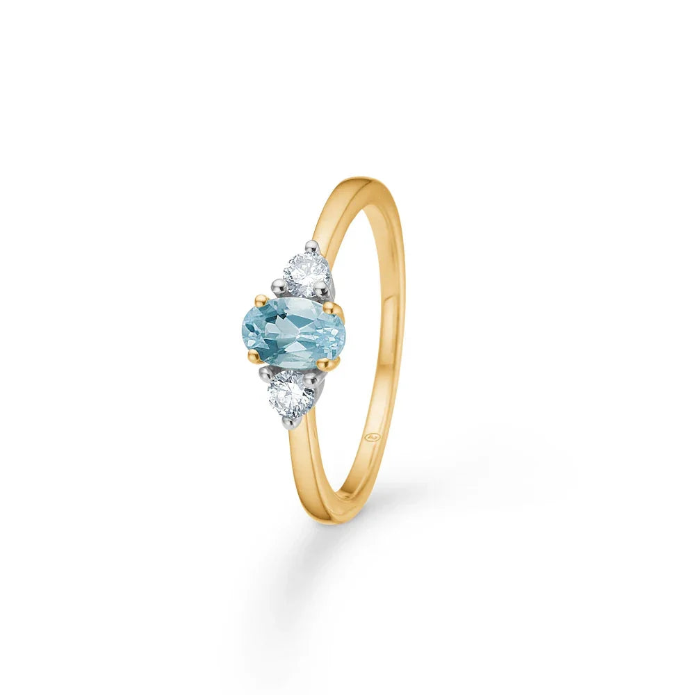 Mads Z 14kt Golden Sky Ring Med Topas og Diamanter – 1546128-001