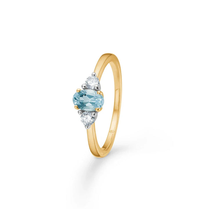 Mads Z 14kt Golden Sky Ring Med Topas og Diamanter – 1546128-001