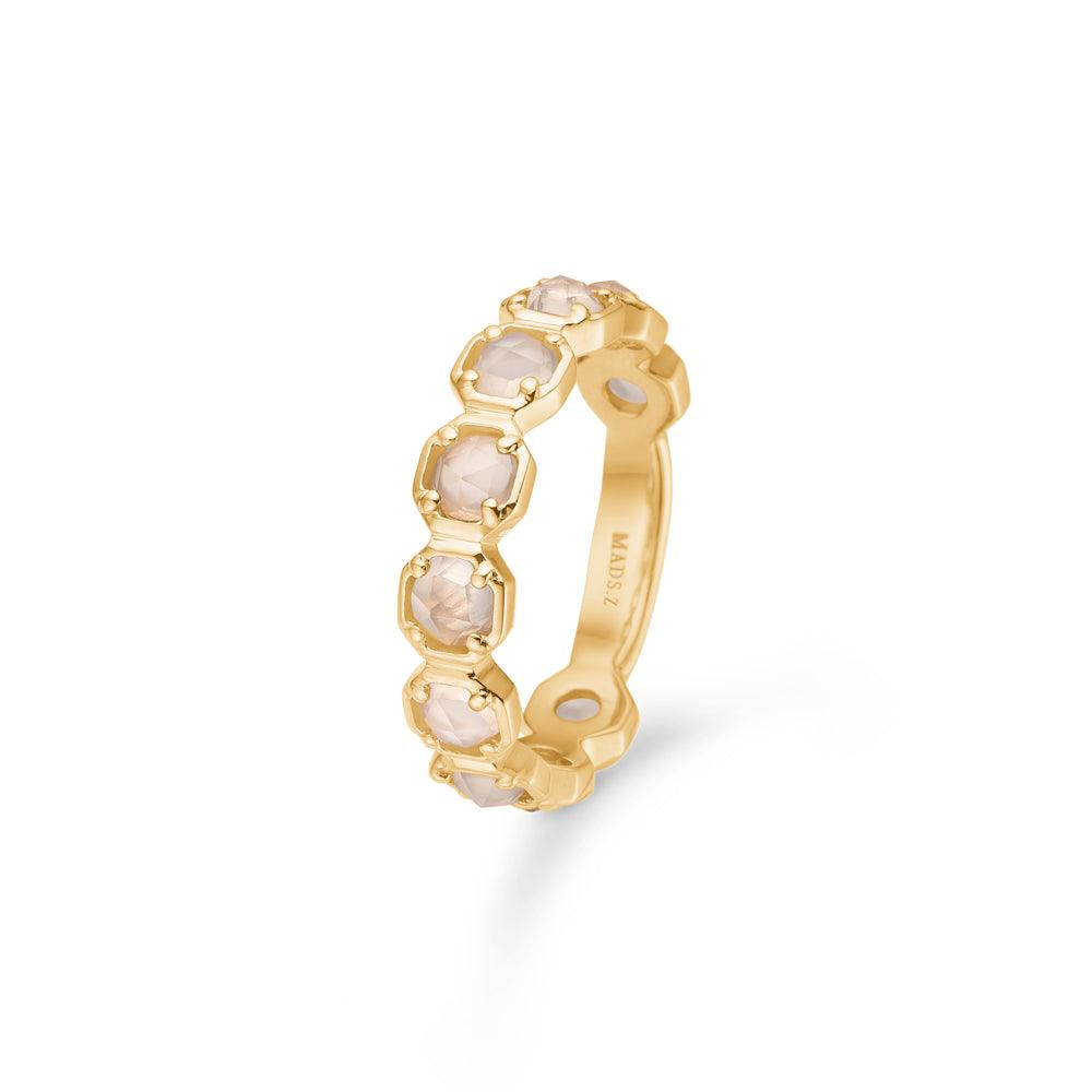 Mads Z 14kt Otilia Ring Med Hvid Månesten – 1546135-001