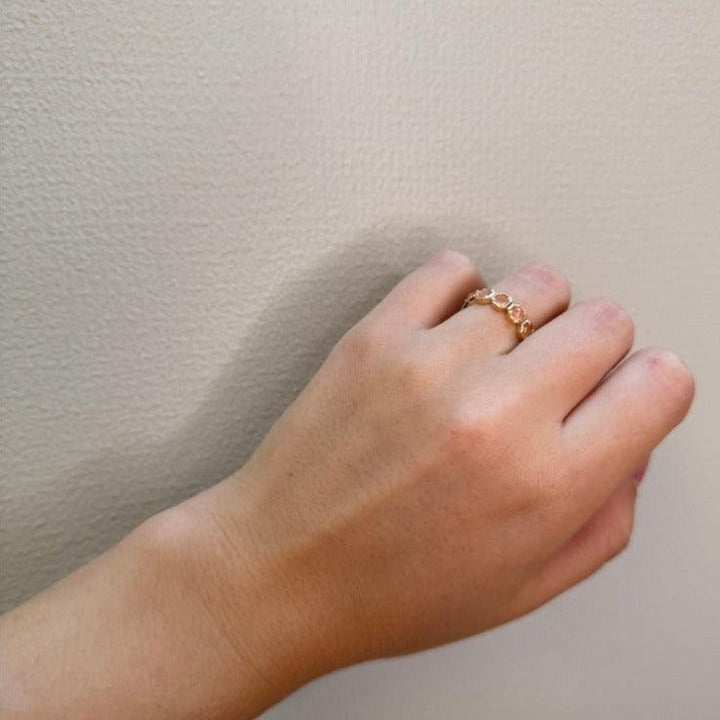 Mads Z 14kt Otilia Ring Med Peach Månesten – produktbillede 2
