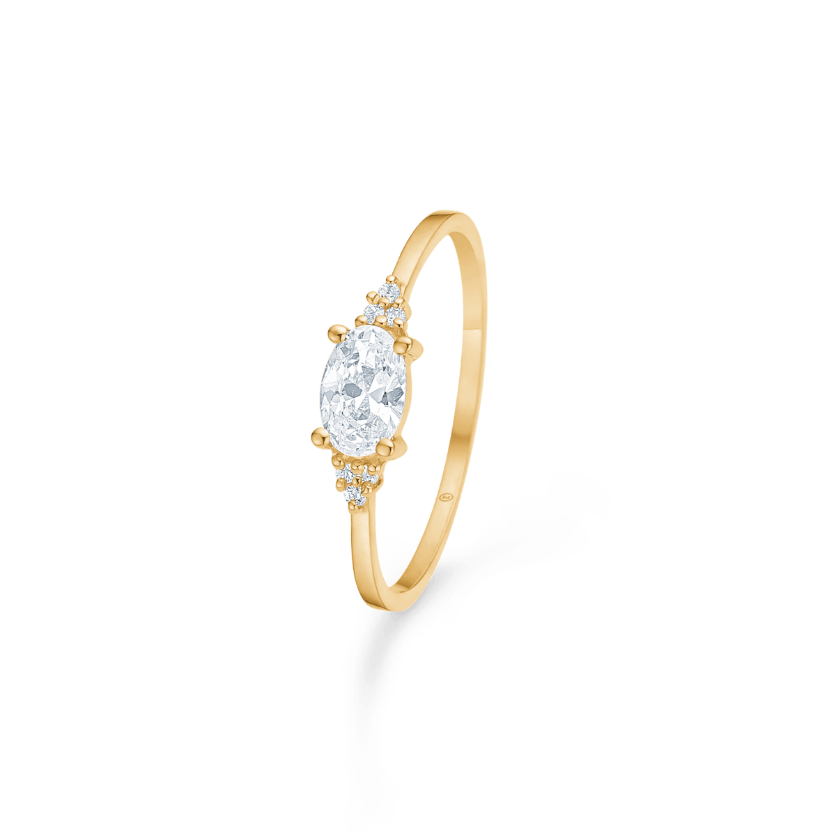 Mads Z Alicia 8 kt. Guld Ring Med Oval Zirkonia – 3347056-001
