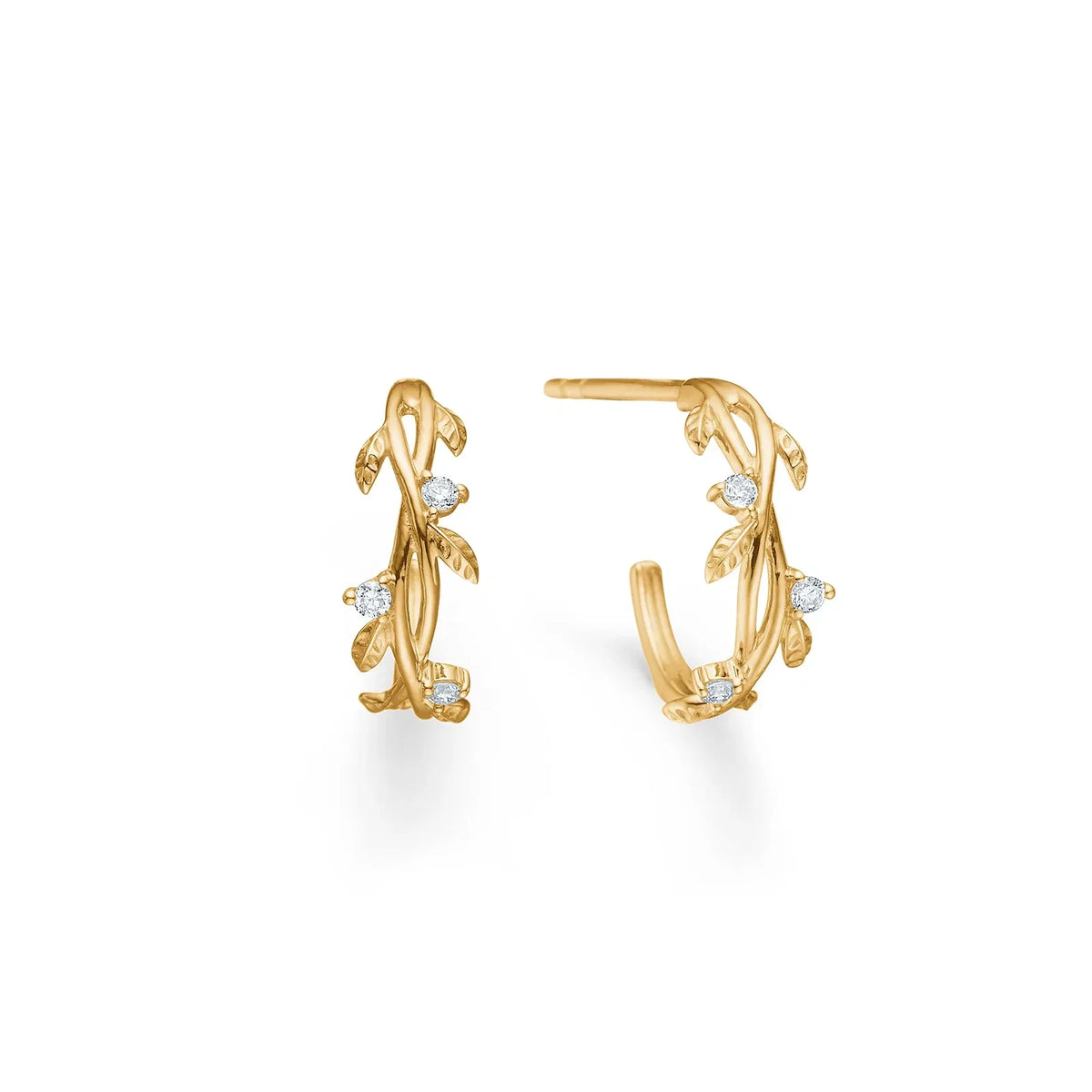 Mads Z Aura 14kt Guld Ørering m. 0.07ct W/Si Diamanter – 1511102