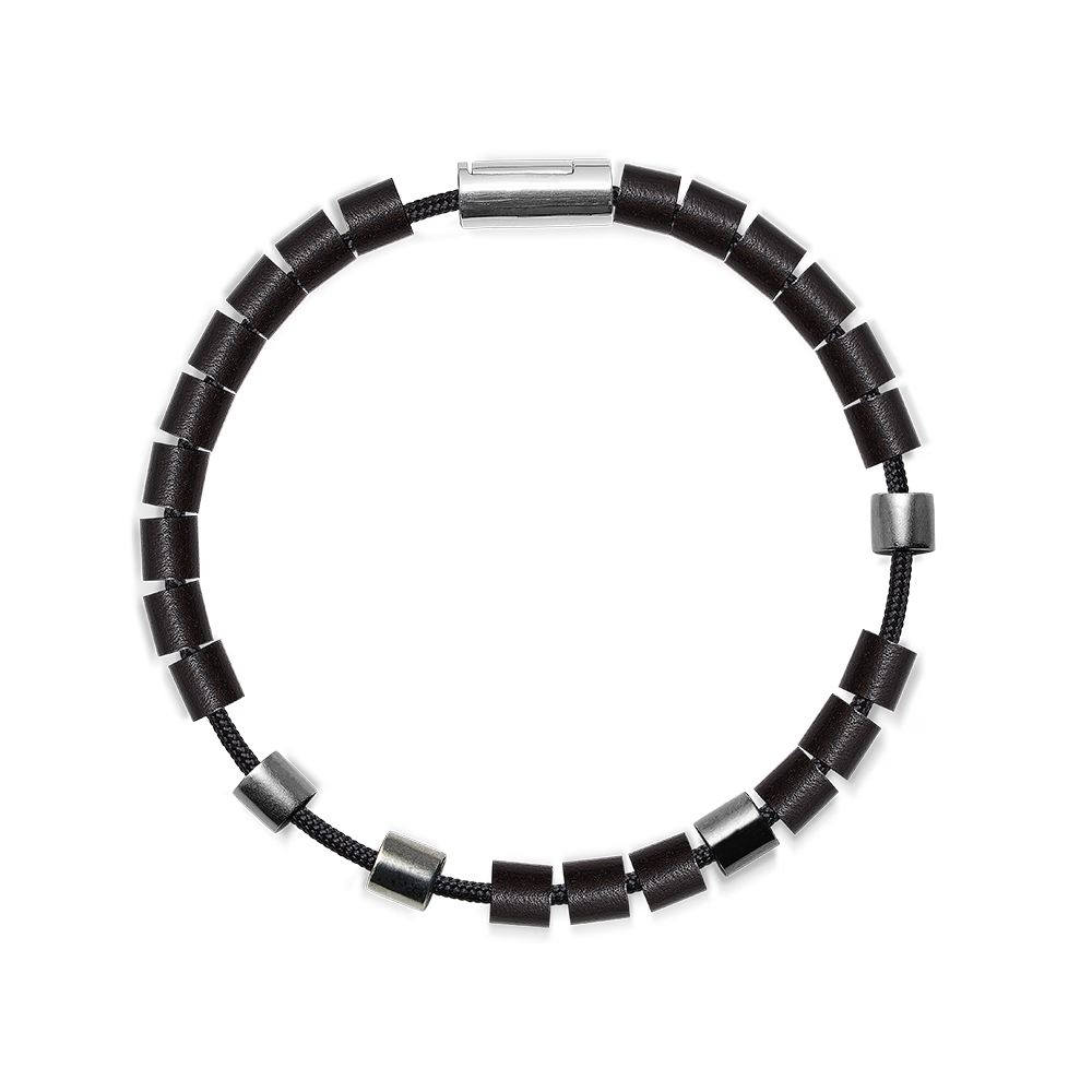 Mads Z Black Sun Trestles Armbånd - Sølv & Drivtømmer – 5159030-001