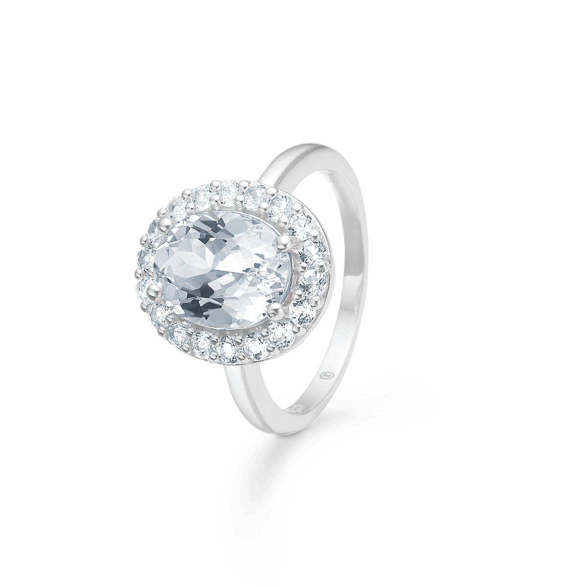 Mads Z Celestial By Medina Sølv Ring Oval Med Hvid Topas – 3146901-001
