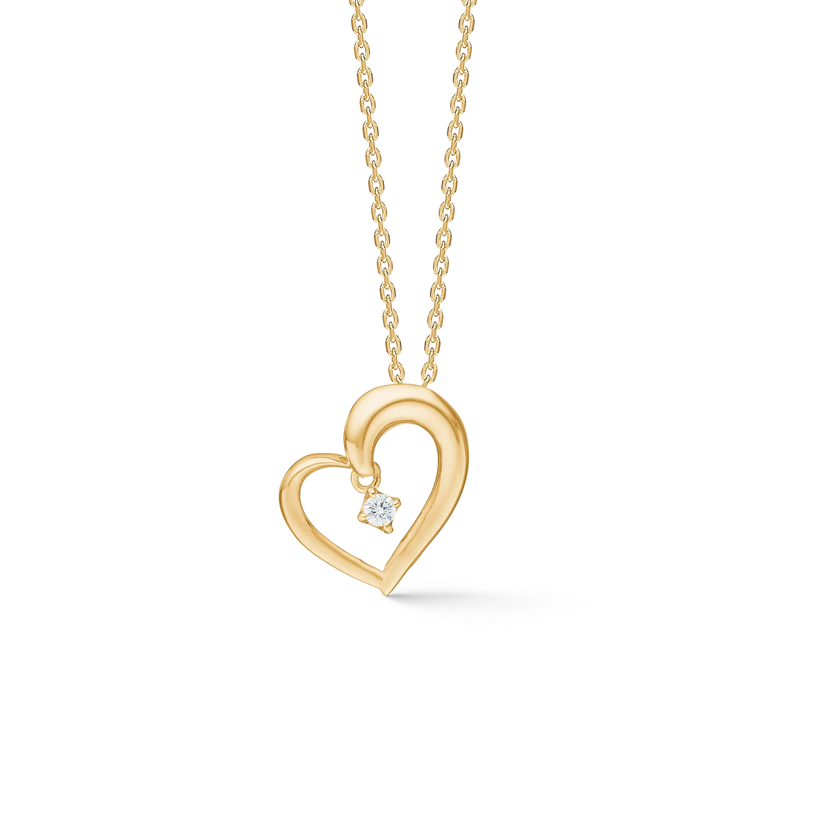 Mads Z Crown Heart 14 Guld Vedhæng 0.04ct W.Si – 1531704