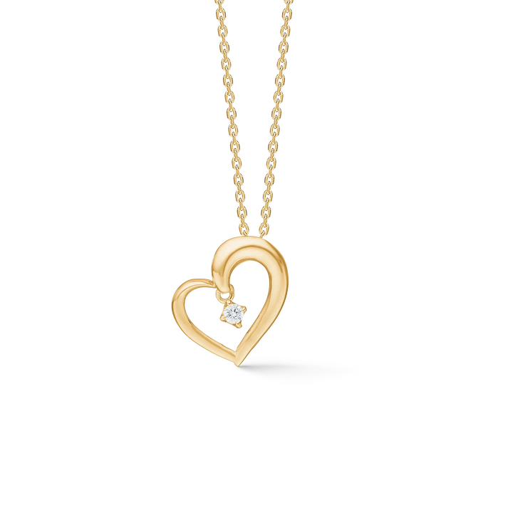 Mads Z Crown Heart 14 Guld Vedhæng 0.04ct W.Si – 1531704