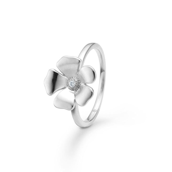 Mads Z Fleur Blomst Sølv Ring Med Topas – 2146106-001