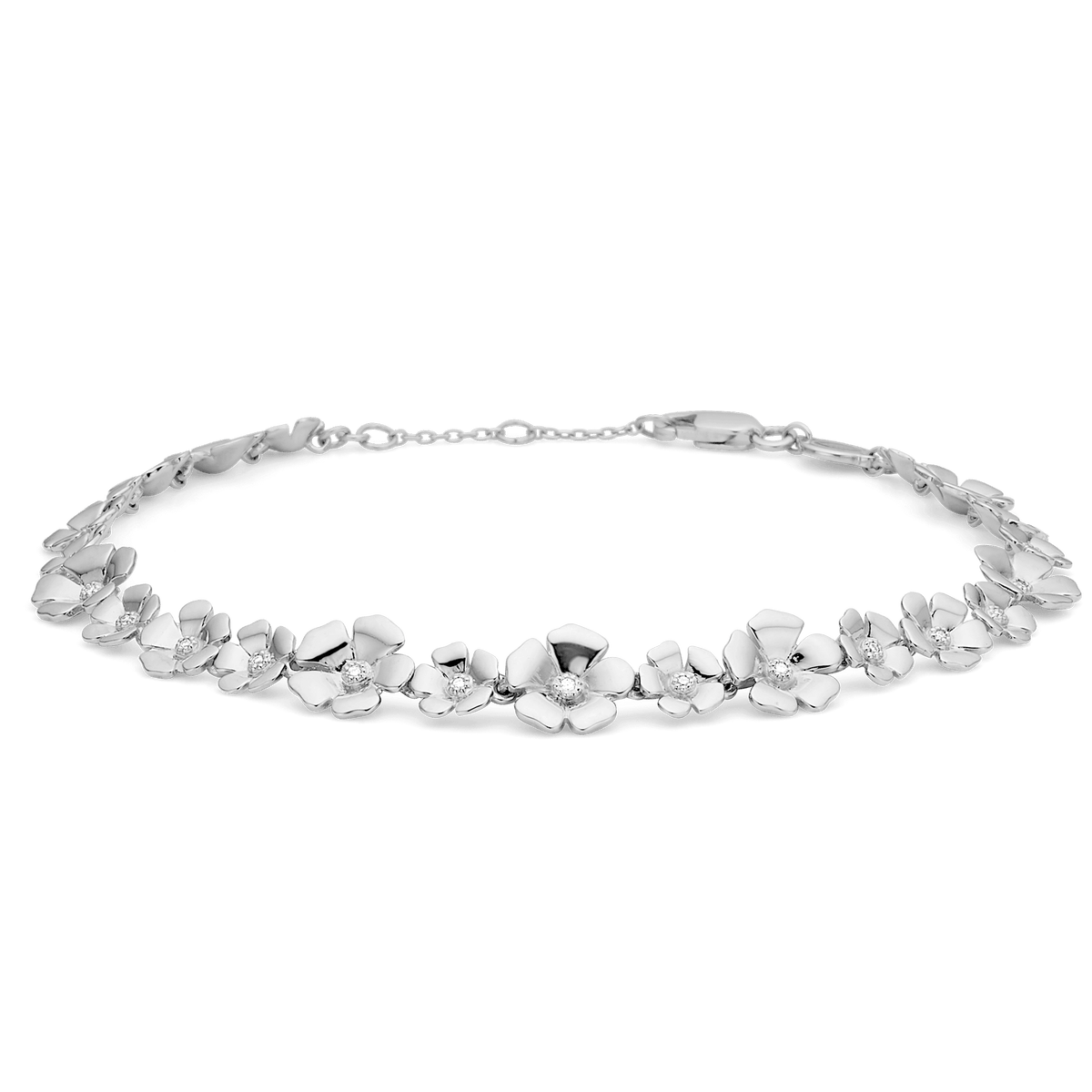 Mads Z Fleur Sølv Armbånd m. Hvid Topas – 2156108