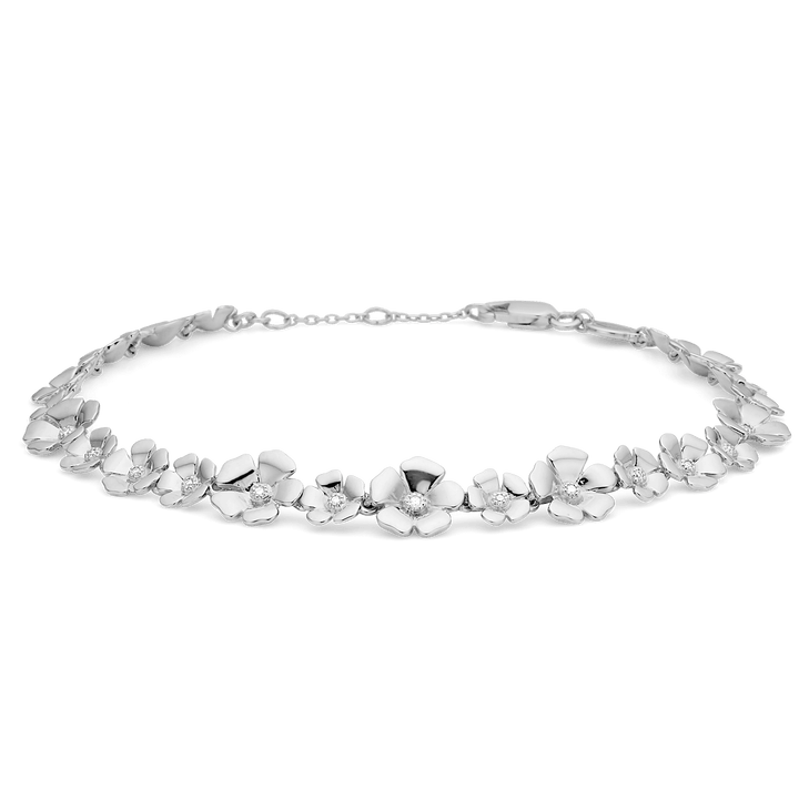 Mads Z Fleur Sølv Armbånd m. Hvid Topas – 2156108