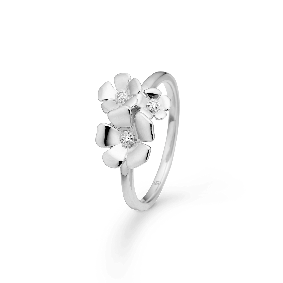 Mads Z Fleur Sølv Ring med Hvid Topas – 2146108-001