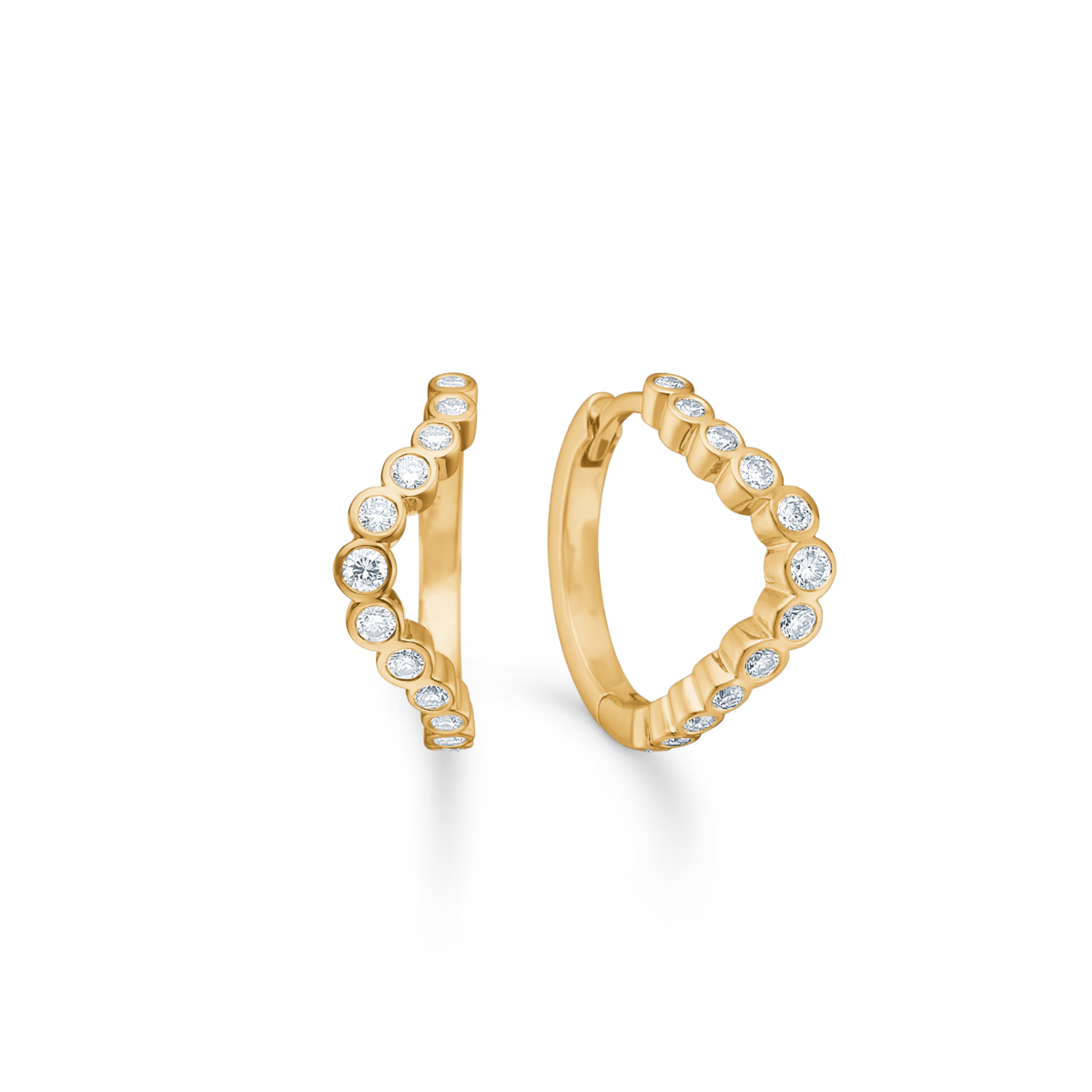Mads Z Freya Creoler i 14kt guld m. Diamanter – 1511177