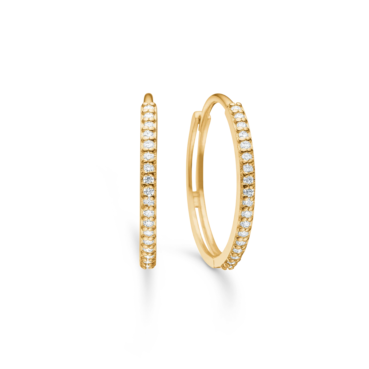Mads Z Lumina 14kt guld Creoler m. Diamanter – 1511086