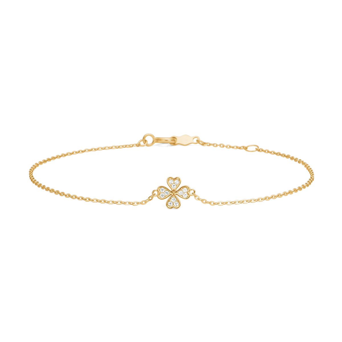 Mads Z Petite Clover Guld Armbånd m. Zirkonia – 3357014