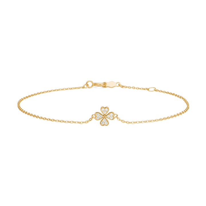 Mads Z Petite Clover Guld Armbånd m. Zirkonia – 3357014