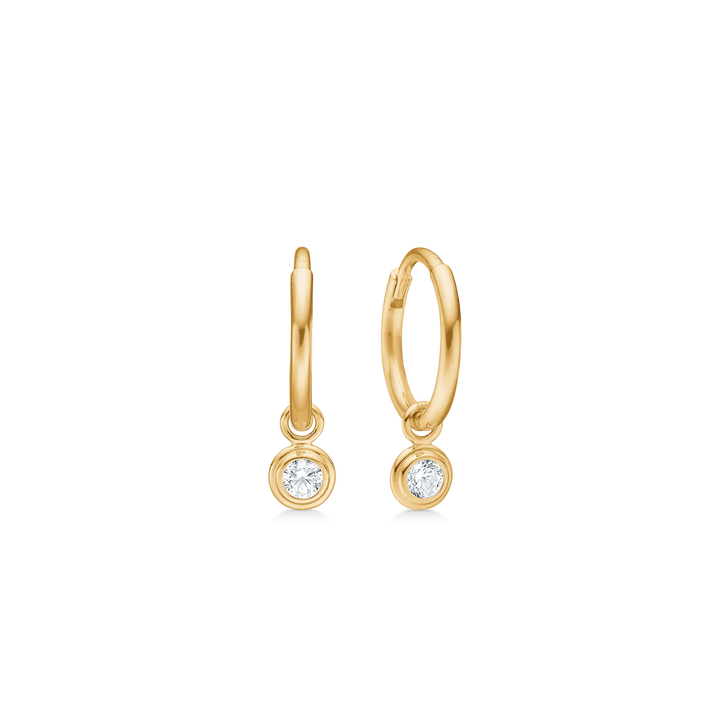 Mads Z Raindrop Creoler 8kt Guld med Zirkonia – 3317097