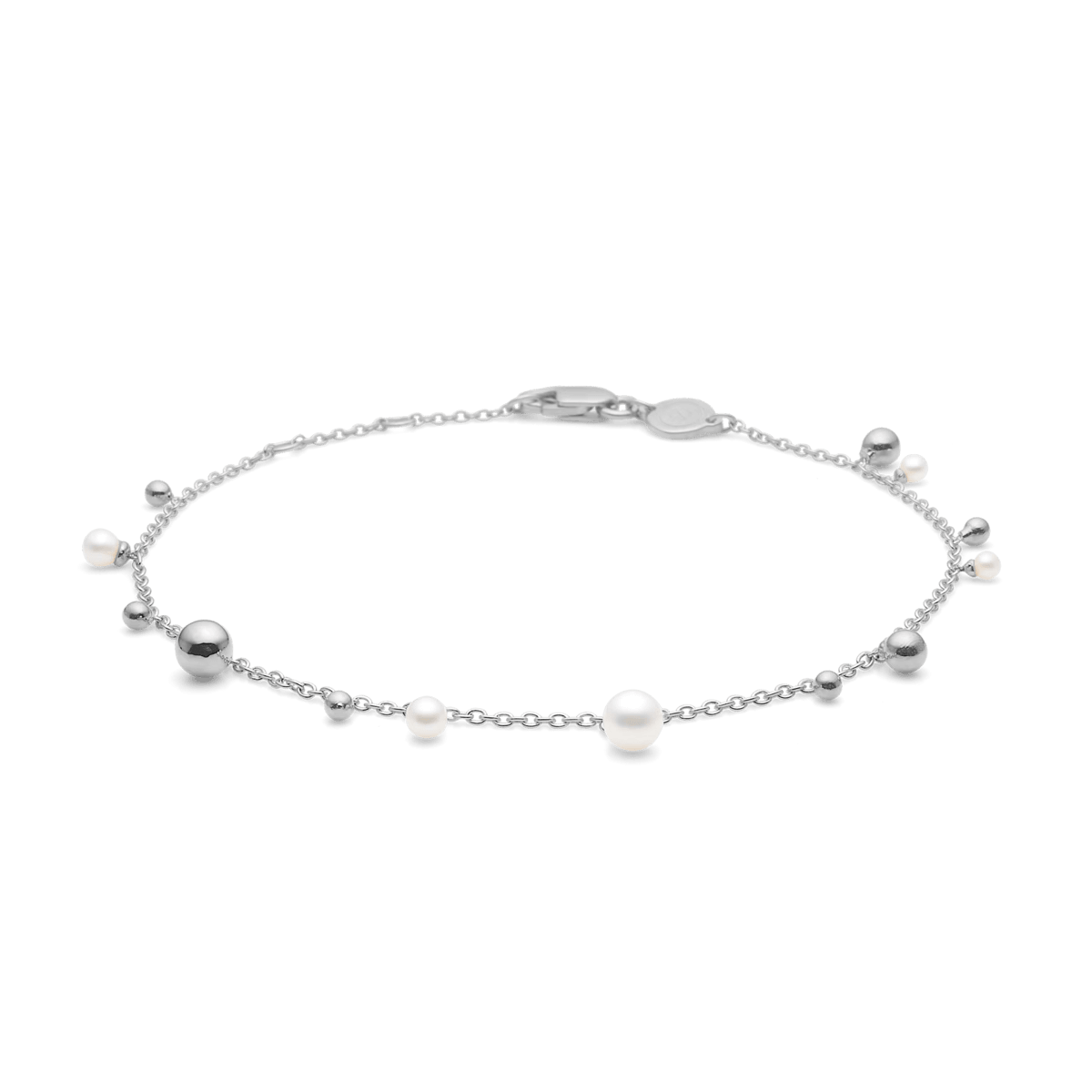 Mads Z Sølv Bubbles N'Pearls Sølv Armbånd – 2153166
