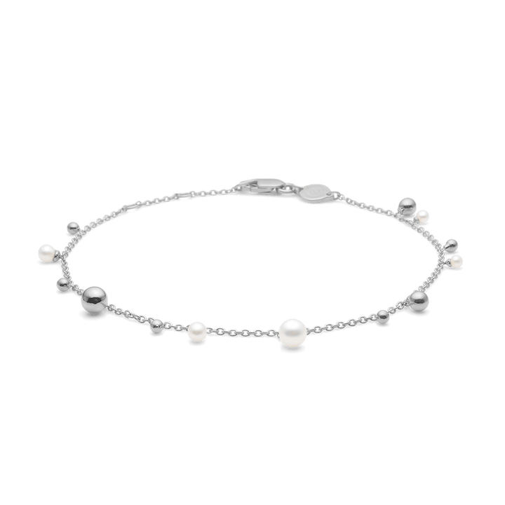 Mads Z Sølv Bubbles N'Pearls Sølv Armbånd – 2153166