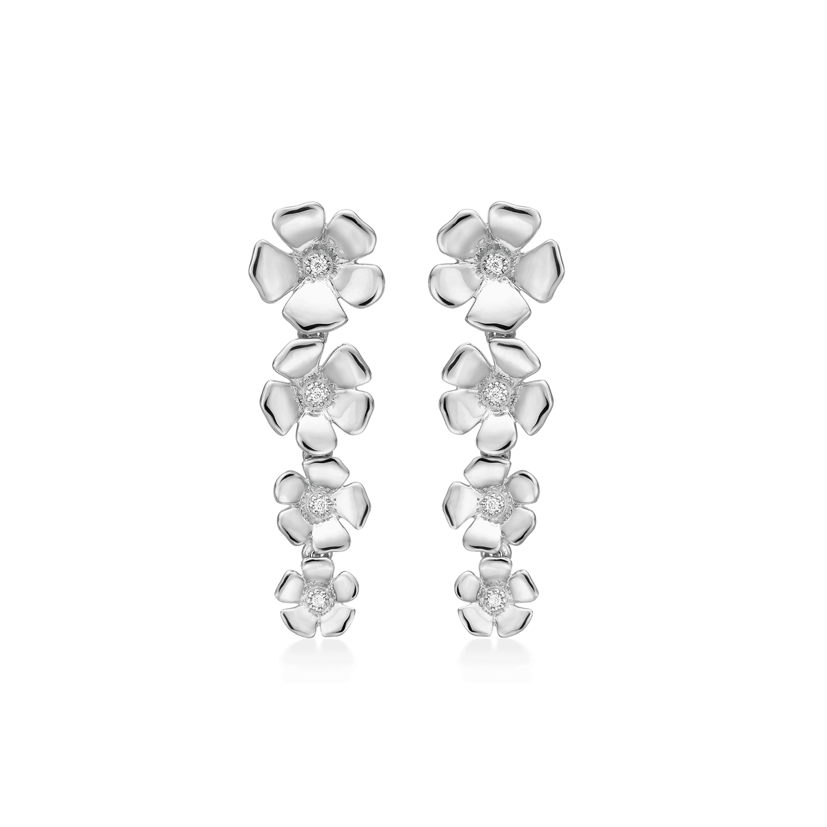 Mads Z Sølv Fleur Sølv Ørehængere 30mm – 2116110