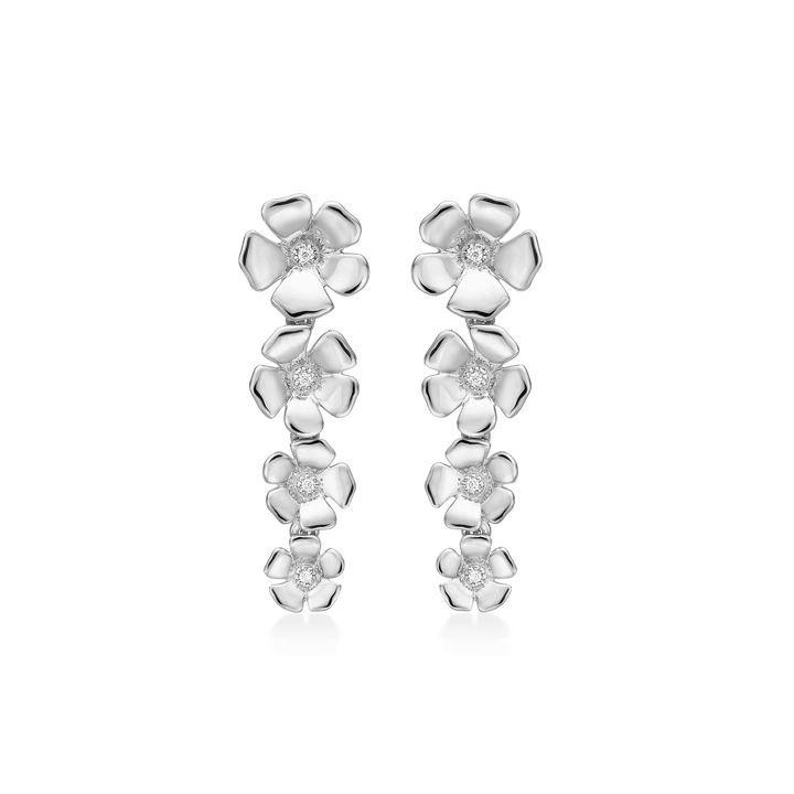 Mads Z Sølv Fleur Sølv Ørehængere 30mm – 2116110
