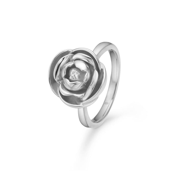 Mads Z Sølv Rosalie Ring m. Stor Rose – 2140158-001