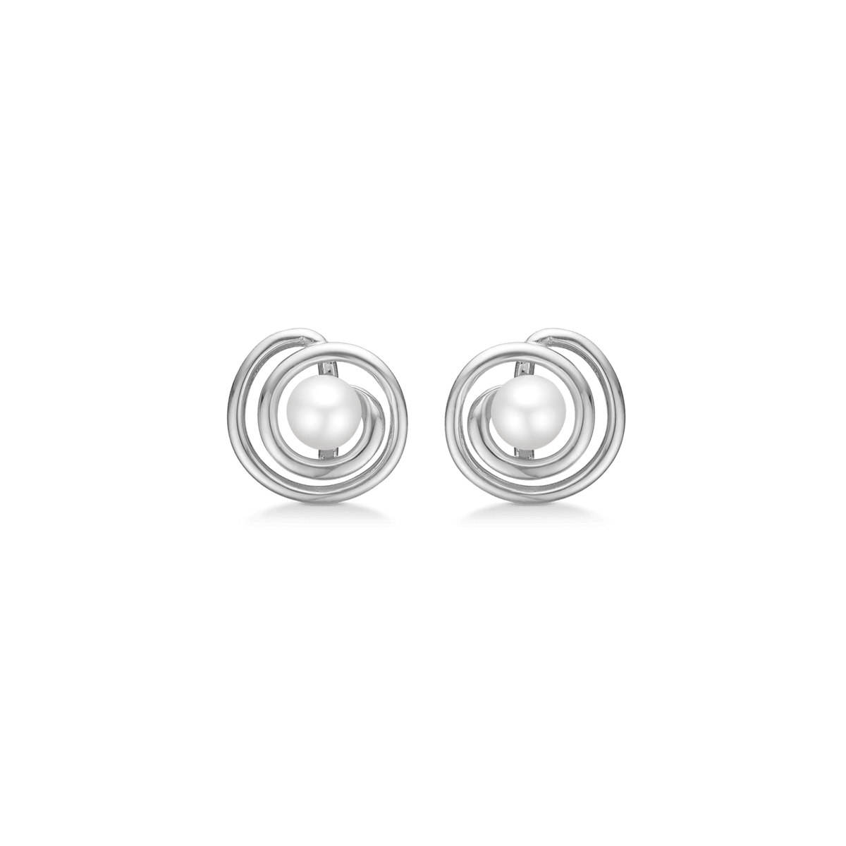 Mads Z Sølv Swirl Pearl Sølv Ørestikker – 2113083