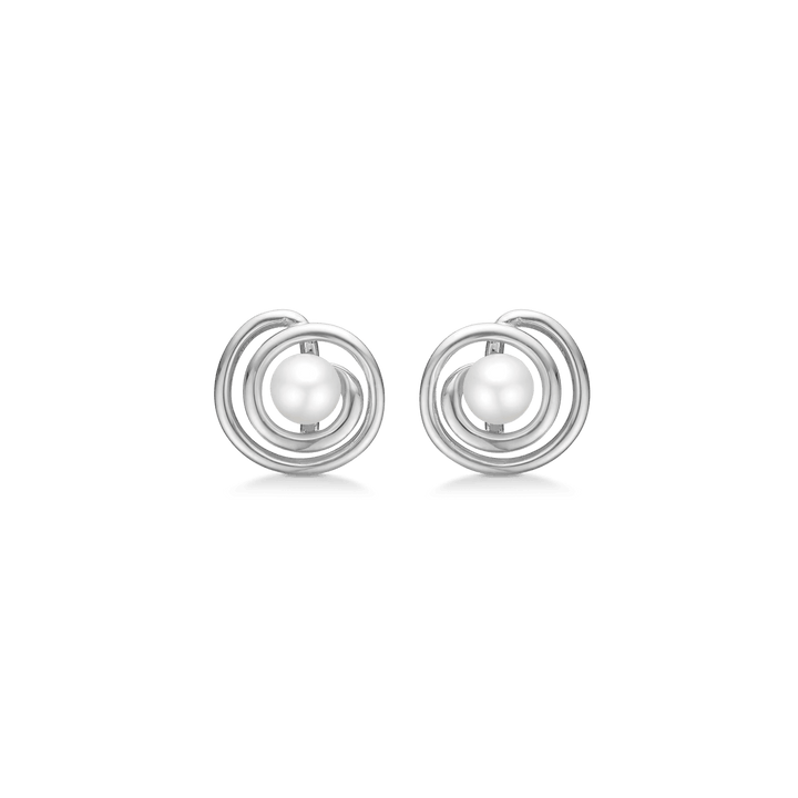 Mads Z Sølv Swirl Pearl Sølv Ørestikker – 2113083
