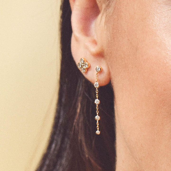 Mads Z Sophias Bloom 14kt Guld Ørestikker m. 0.16ct W.si – produktbillede 2
