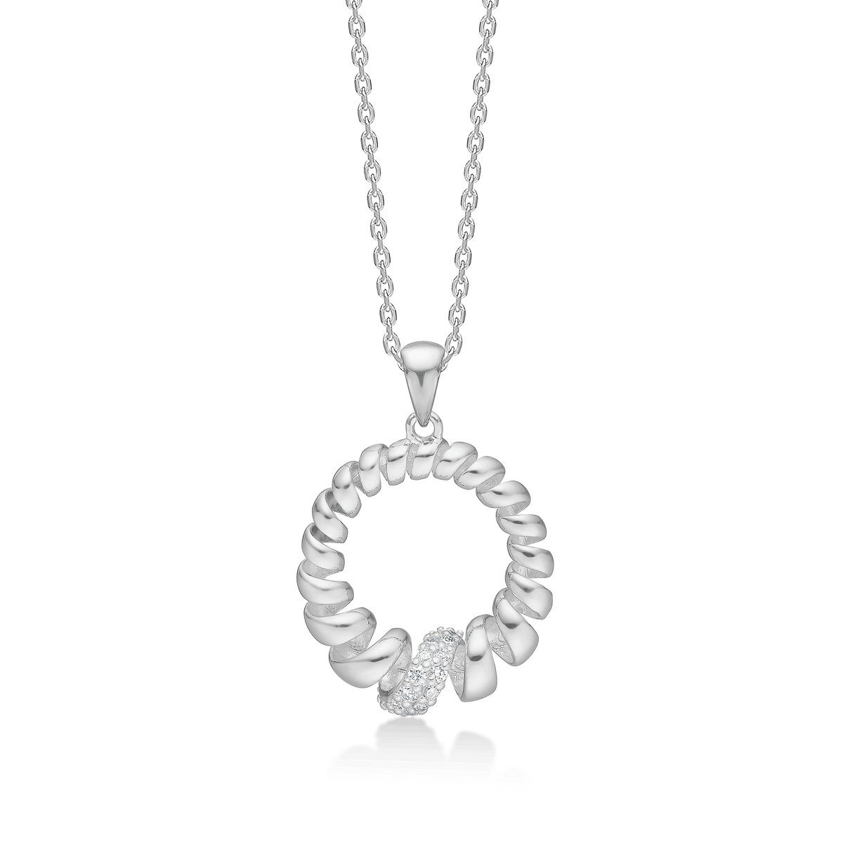 Mads Z Swirl White Topaz Sølv Halskæde – 2126159