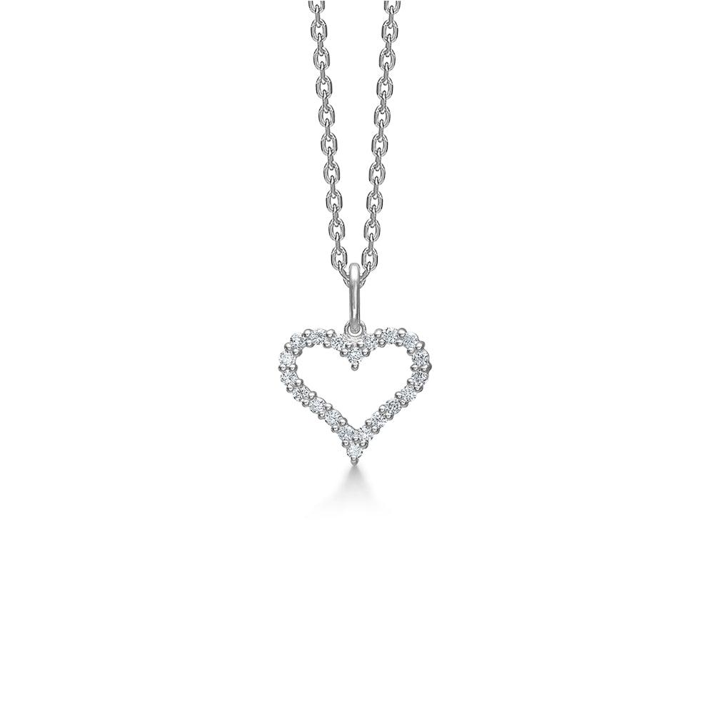Mads Z Tender Heart 14kt Hvidguld Hjertevedhæng – 1631320