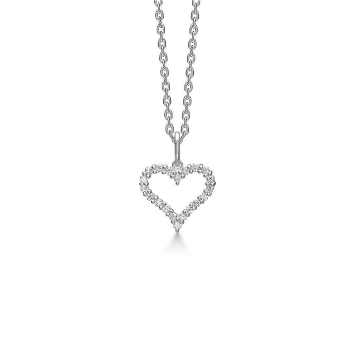 Mads Z Tender Heart 14kt Hvidguld Hjertevedhæng – 1631320