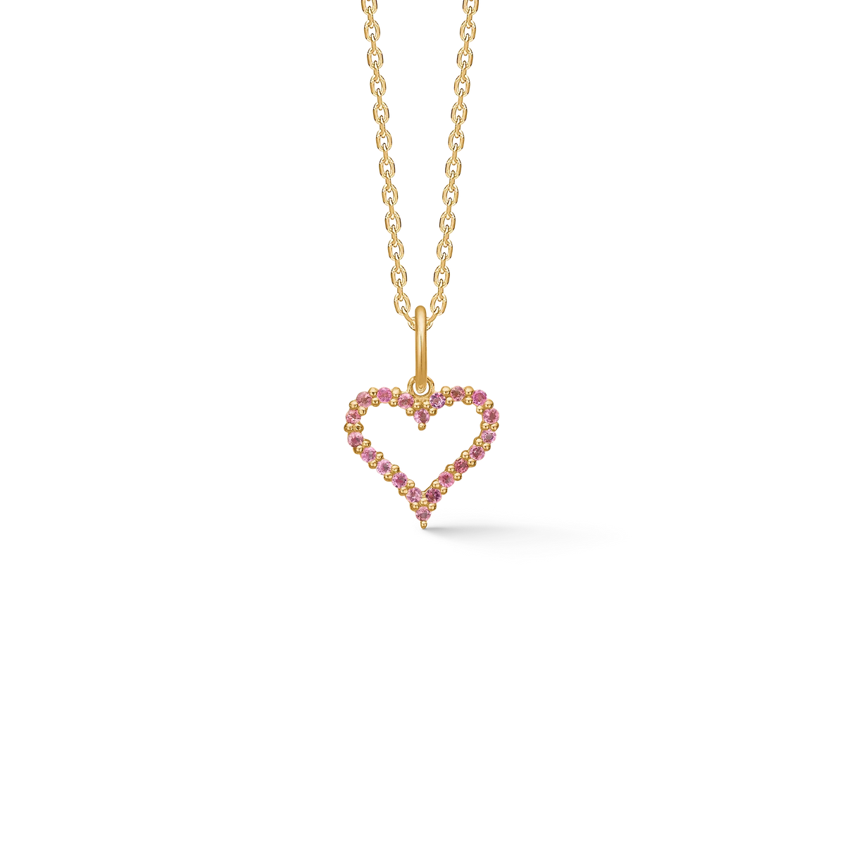 Mads Z Tender Heart Guld Vedhæng Med Pink Turmalin – 1536312