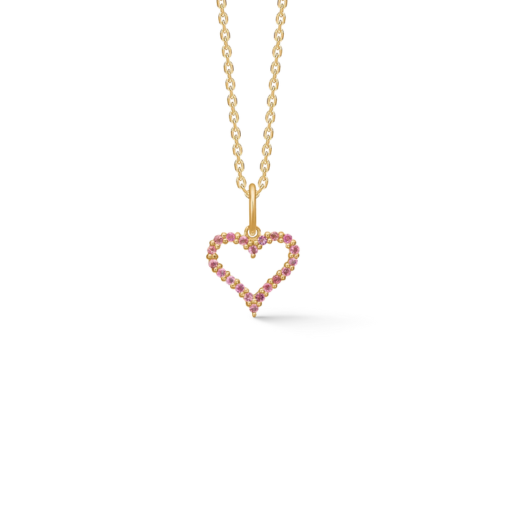 Mads Z Tender Heart Guld Vedhæng Med Pink Turmalin – 1536312