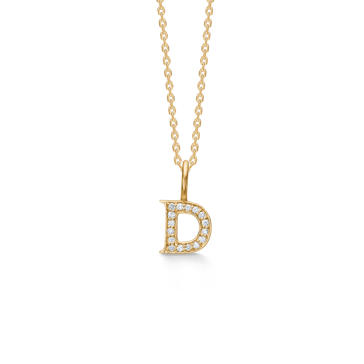 Mads Z Tender Love Bogstavs 14kt Guld Vedhæng m. Diamanter – produktbillede 5
