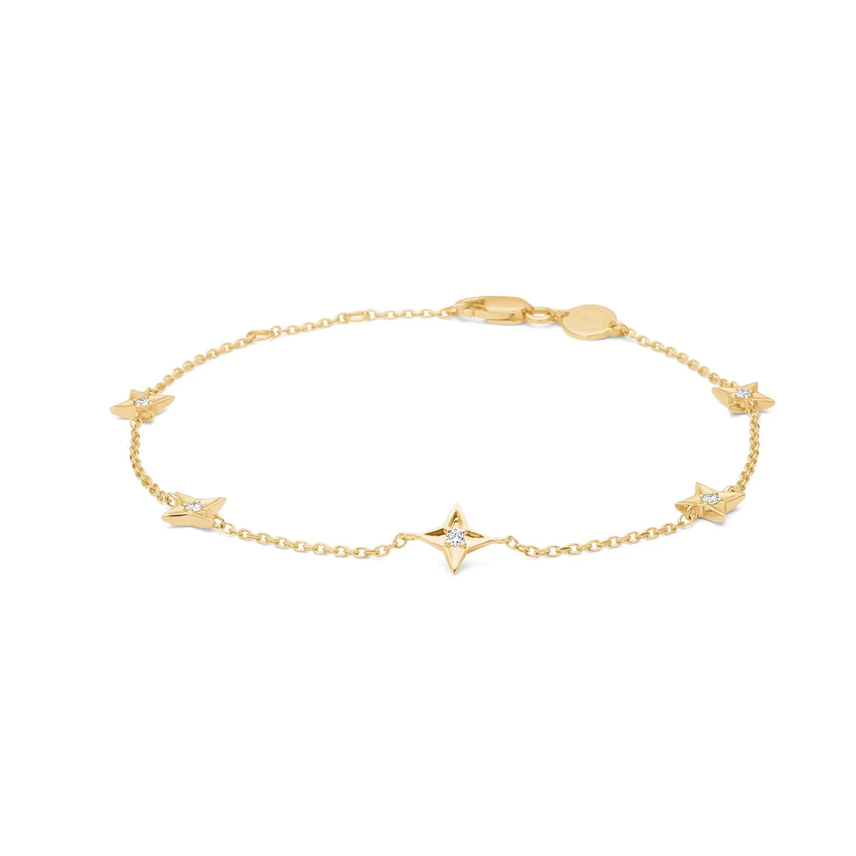 Mads Z Vesper 14kt Guld Armbånd Med Stjerner 0.07ct W/si – 1551197