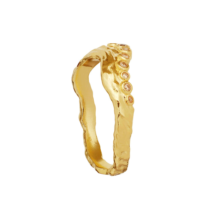 Mannesten Selene Forgyldt Ring m. Zirkonia – produktbillede 2